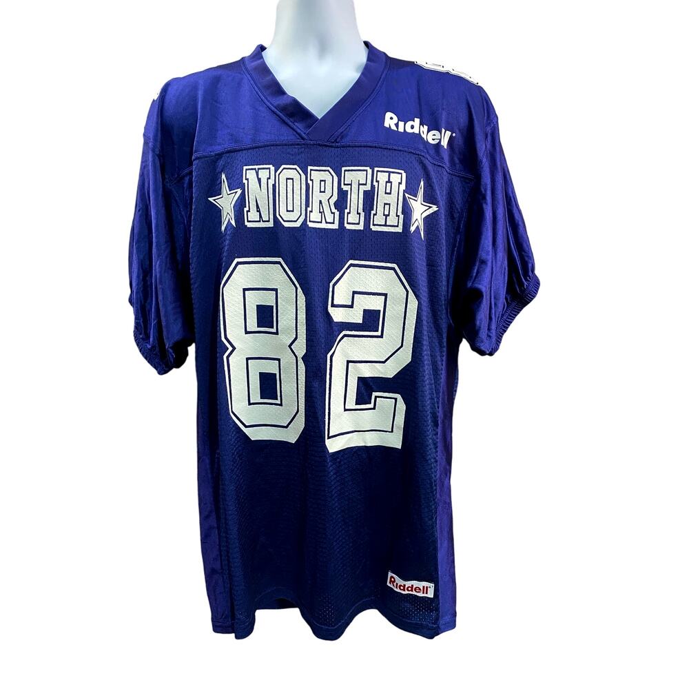 Riddell Blue Vintage North Football Jersey #82 Adult Large